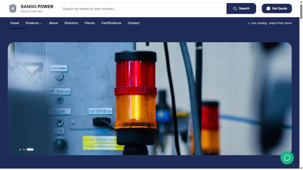 Bangopower website — live preview